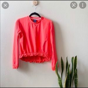 ‼️LAST CALL‼️ Without Walls Neon Coral Cropped Pullover - small